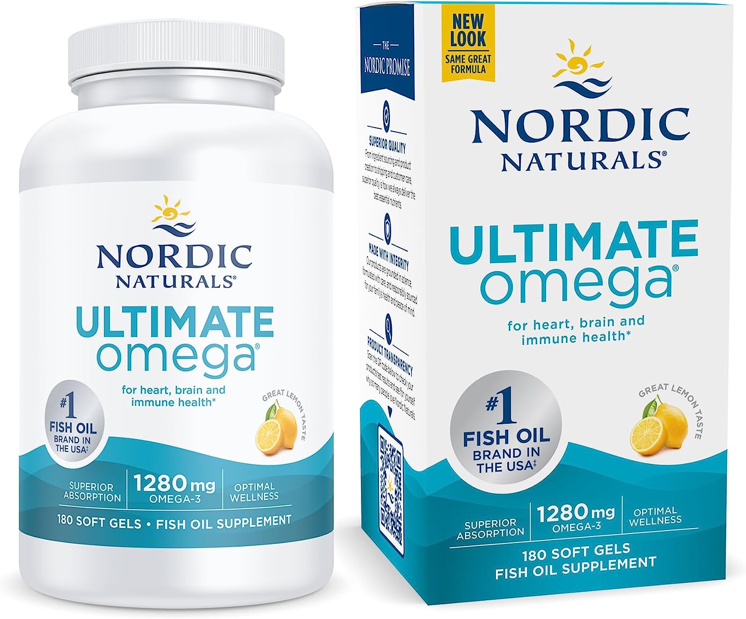 Nordic Naturals Ultimate Omega Lemon Flavor - 180 Soft Gels