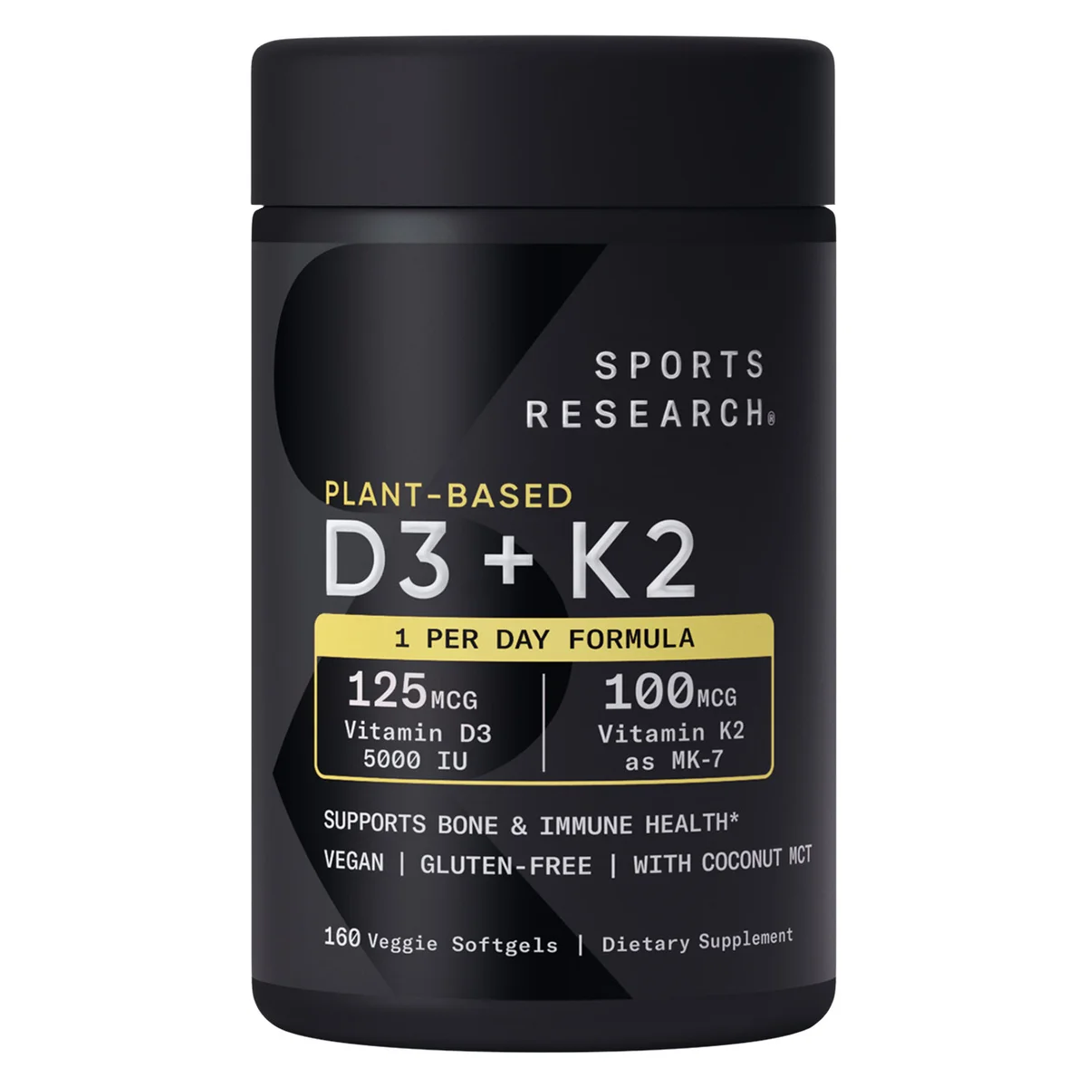 Sports Research D3 5000 IU &amp; K2, 160 Softgels