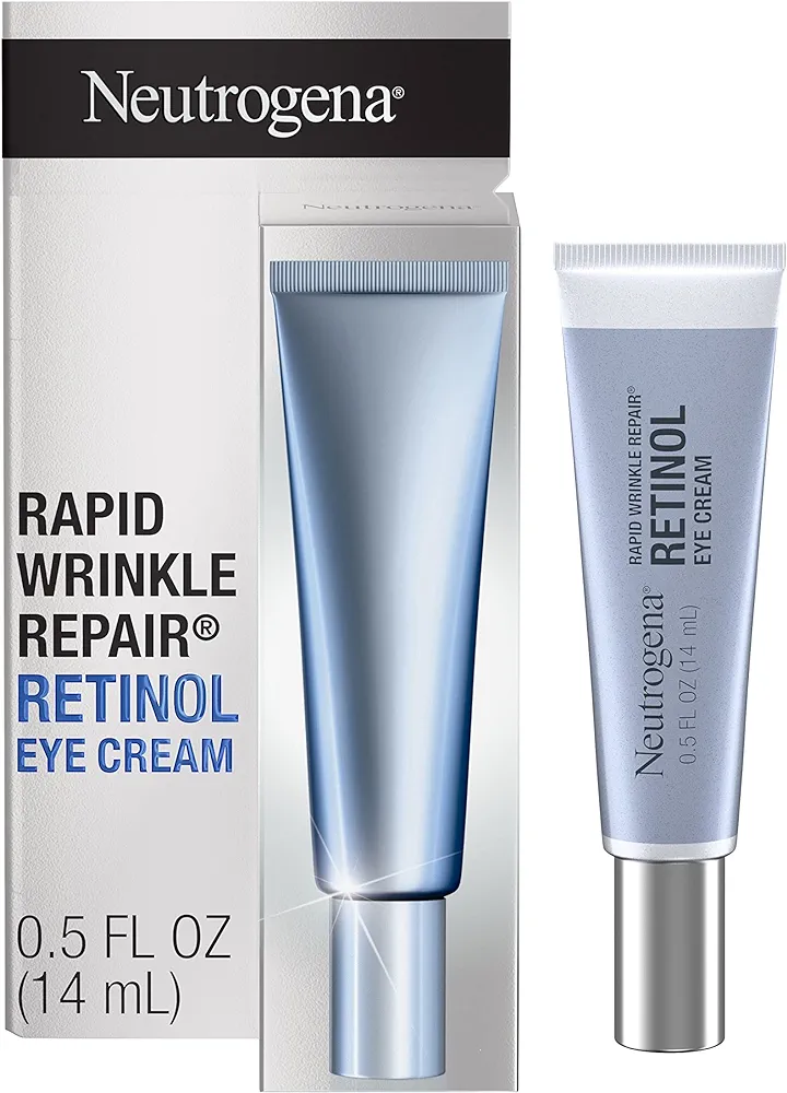 Neutrogena Rapid Wrinkle Repair Retinol Eye Cream for Dark Circles, Daily Anti-Aging Under Eye Cream with Retinol &amp; Hyaluronic Acid to Fight Fine Lines, Wrinkles, &amp; Dark Spots, 0.5 fl. oz