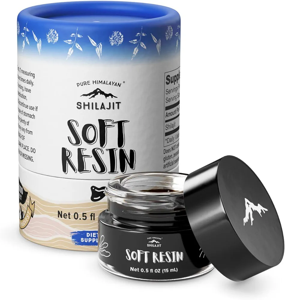 {Damaged cartone}Pure Himalayan Shilajit, Soft Resin, Natural Source of Fulvic Acid &amp; Trace Minerals, (15gm) بيور هيمالايا شيلاجيت مصدر طبيعى لحمض الفوليك والمعادن النادرة ، حجم متوسط ، ( 15 جرام )