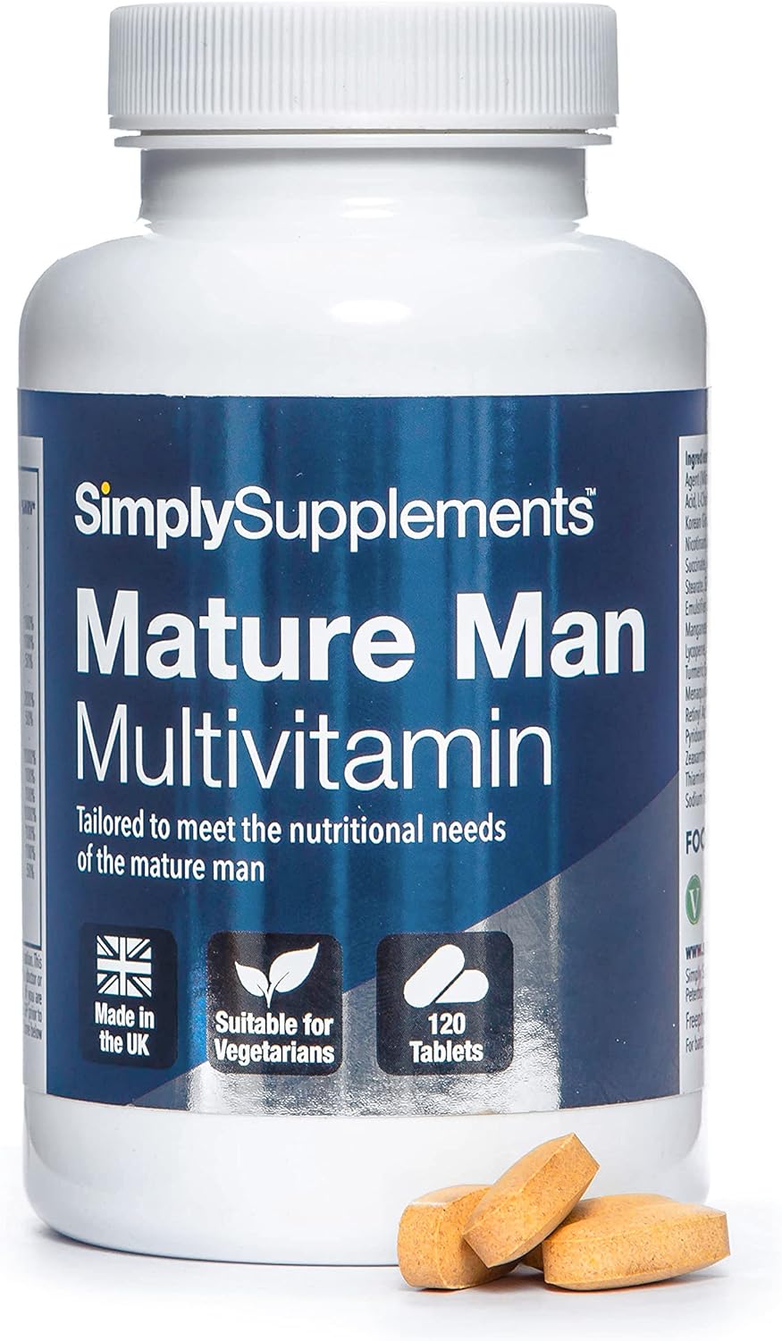 Simply Supplements Multivitamins for Men 65+ 120 Tablets