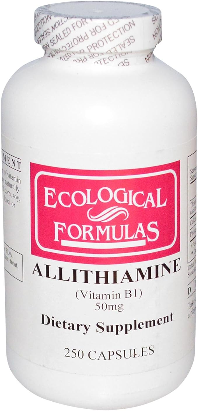 Ecological Formulas Allithiamine Vitamin B1 Capsule, 50 mg, 250 Count