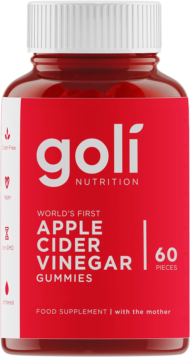 Goli Nutrition World's First Apple Cider Vinegar Gummies 60 Count, 60 Count<BR>كبسولات خل التفاح للتخسيس وبصحة الجهاز الهضمي عبوه 60 جاميز