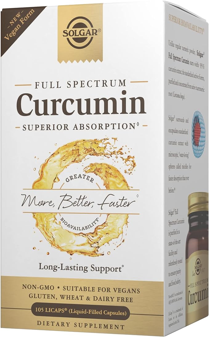Solgar Full Spectrum Curcumin, 105 LiCaps
