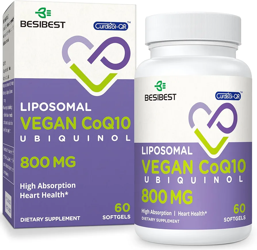 Liposomal Ubiquinol CoQ10 800 mg 60 Vegan Softgels