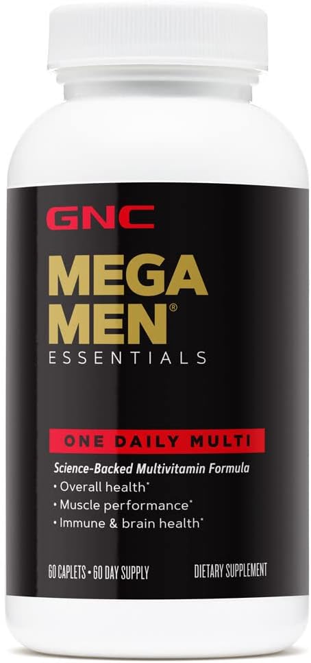 GNC Mega Men Essentials One Daily Multivitamin, 60 Capsules