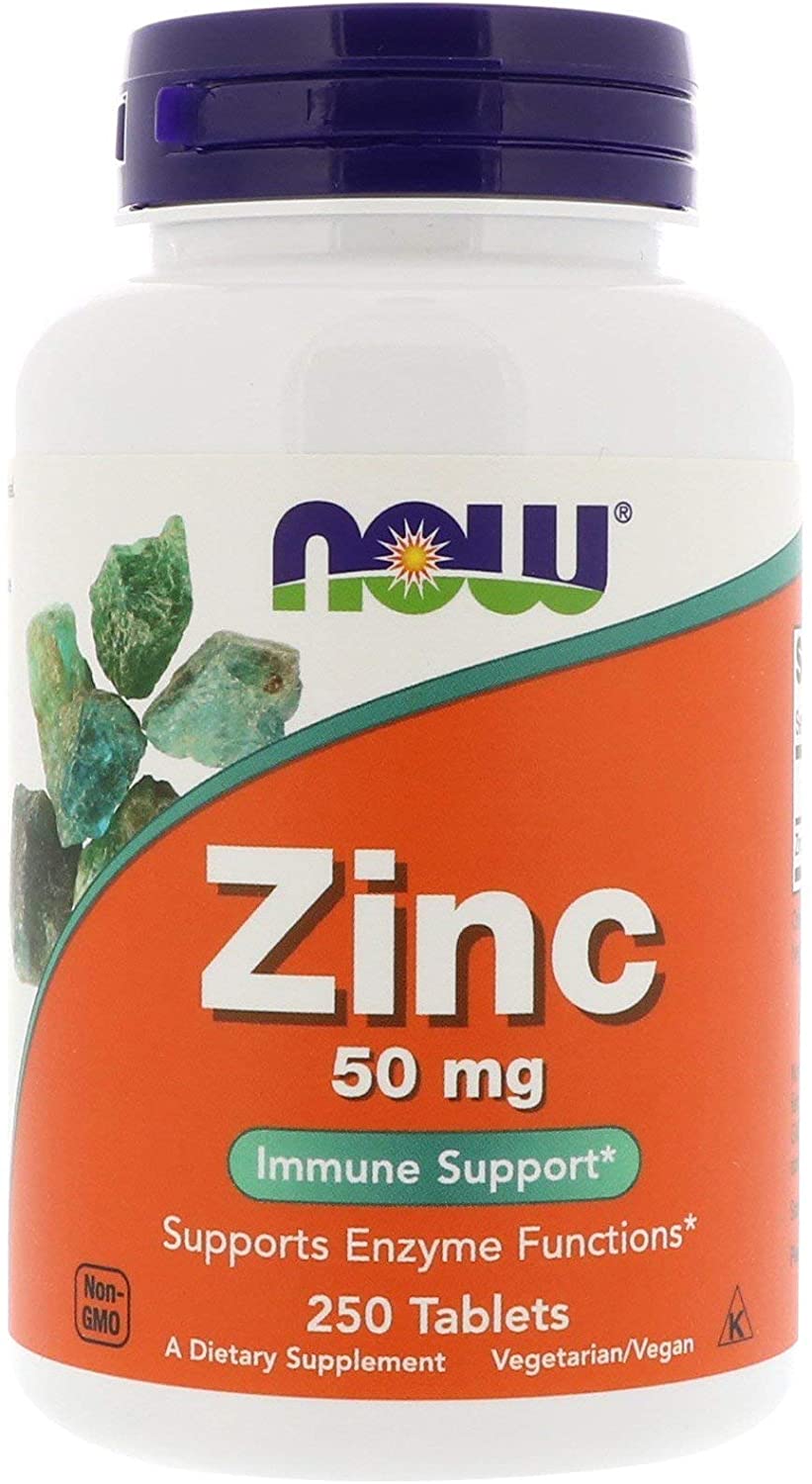 Now Zinc Gluconate, 50 mg, 250 Tablets