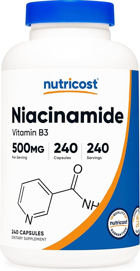 Nutricost Niacinamide Vitamin B3 500mg 240 Capsules