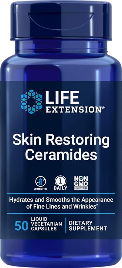 Life Extension Skin Restoring Ceramides, 50 Veg Capsules