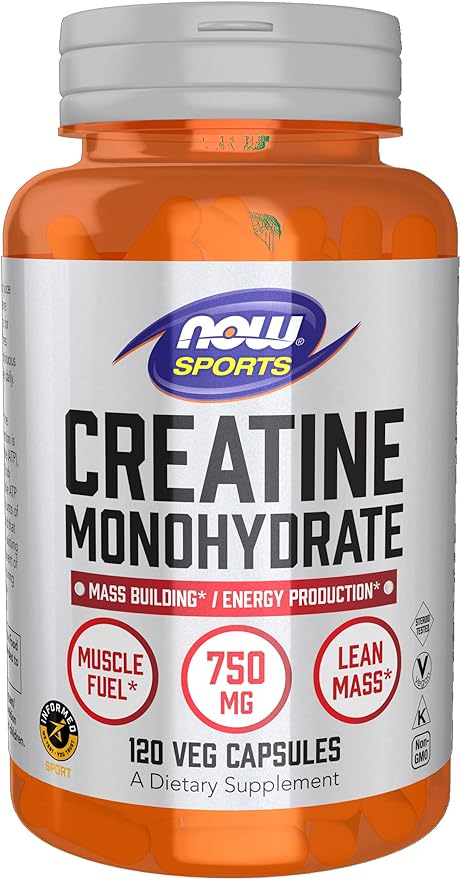NOW Sports Nutrition, Creatine Monohydrate 750 mg,120 Veg Capsules
