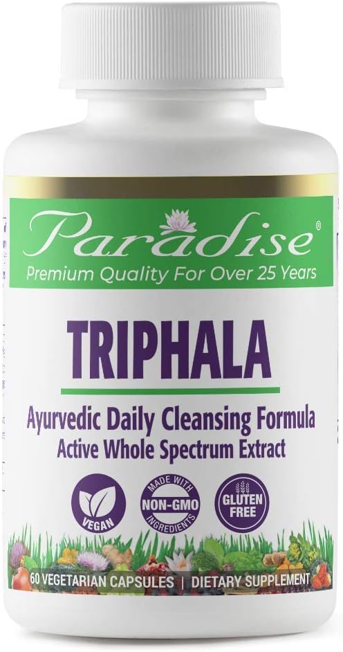 Paradise Herbs, Triphala, 60 Vegetarian Capsules