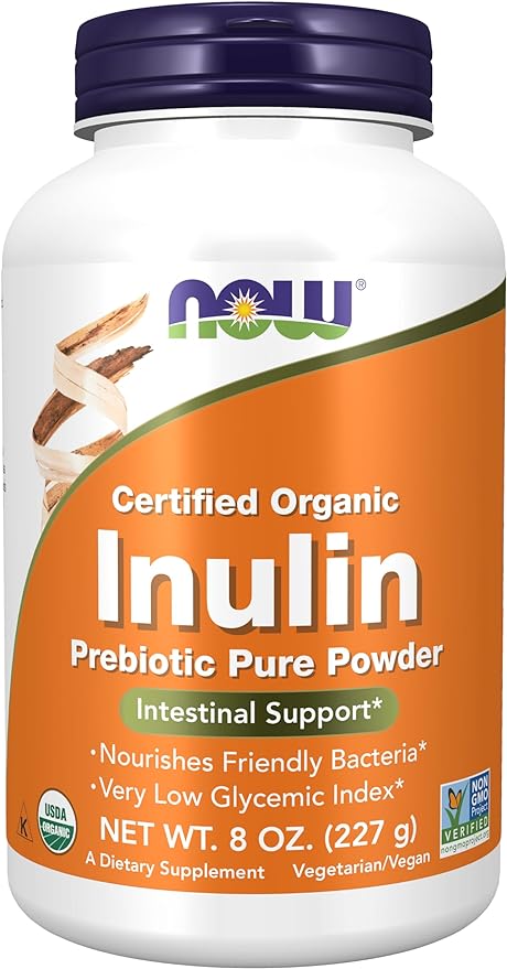 NOW Supplements, Inulin Prebiotic Pure Powder 8-Ounce