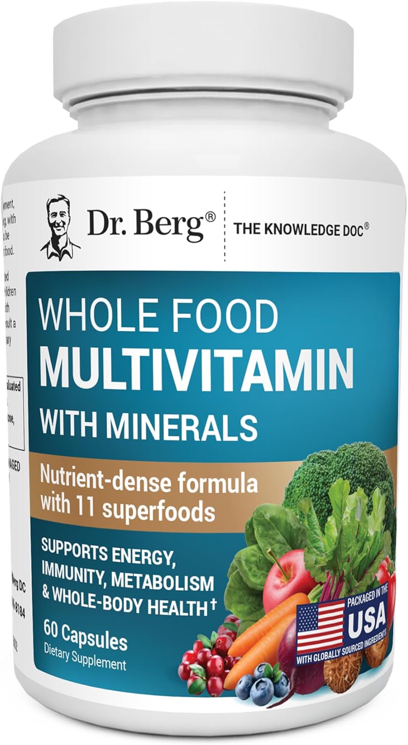 Dr Berg Whole Food Multivitamin with Minerals | 60 Capsules