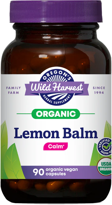 Oregon's Wild Harvest Organic Lemon Balm, 90 Capsules