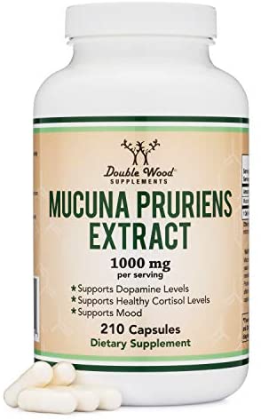[Damaged Bottle]Double Wood Mucuna Pruriens Extract 1000mg, 210 Capsules