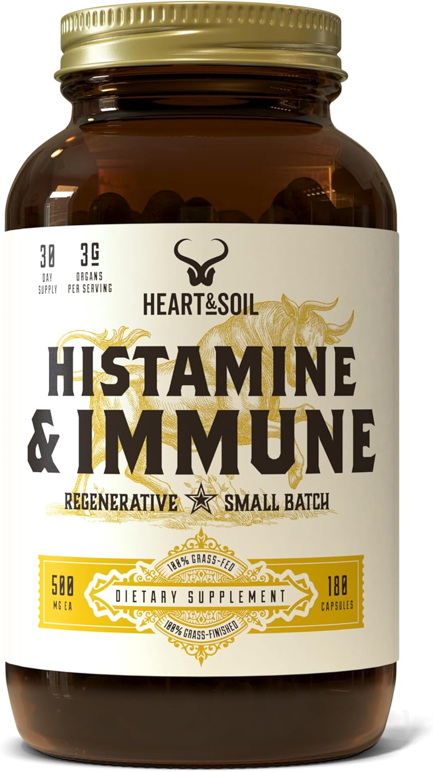 HEART &amp; SOIL Histamine &amp; Immune, 180 Capsules