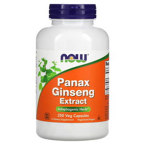 Panax Ginseng Extract by NOW | Premium Korean Red Ginseng Supplement | 250 Capsules