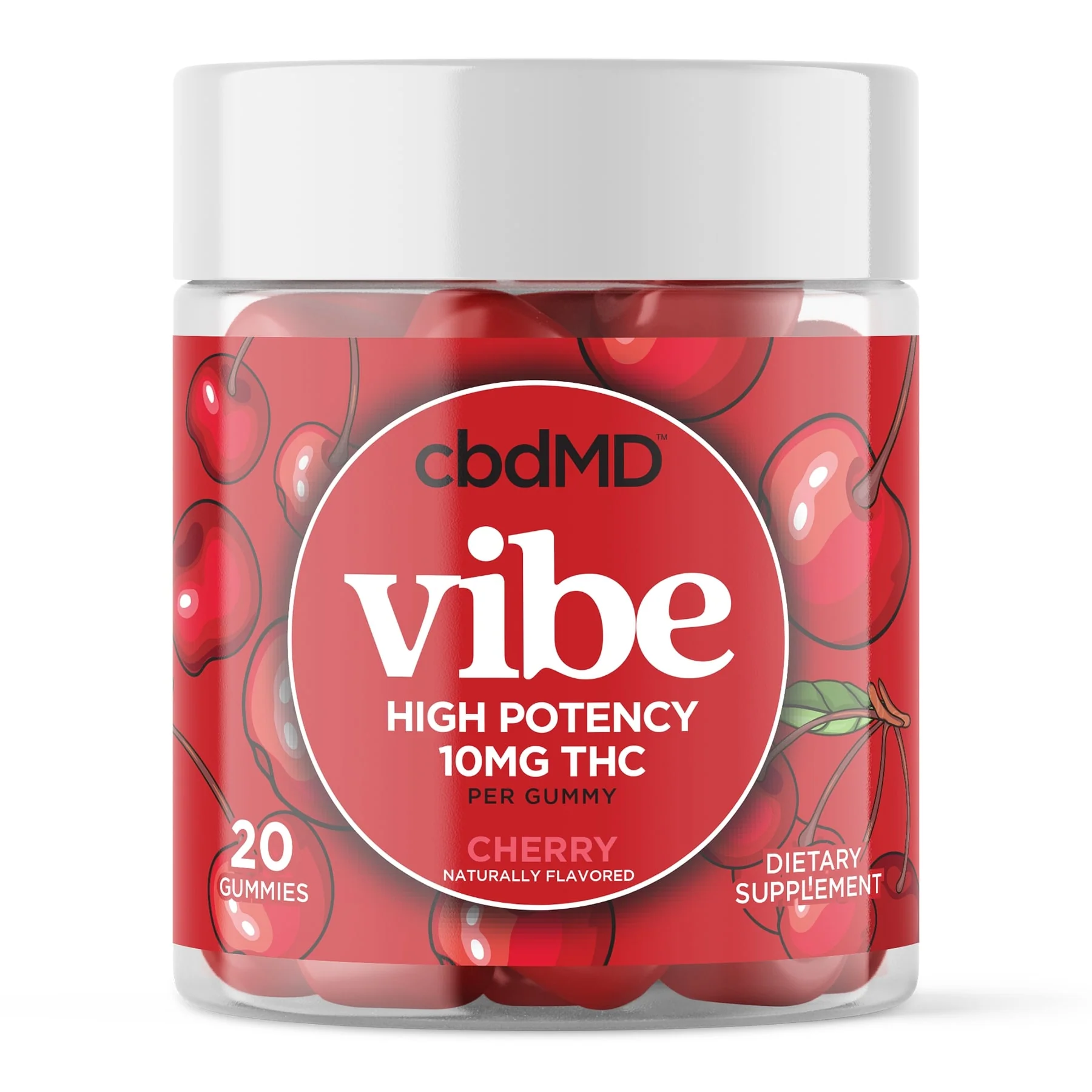 Delta 9 THC Gummies | Premium Full Spectrum Hemp Extract cherry flavour - 10mg THC | 20 COUNT