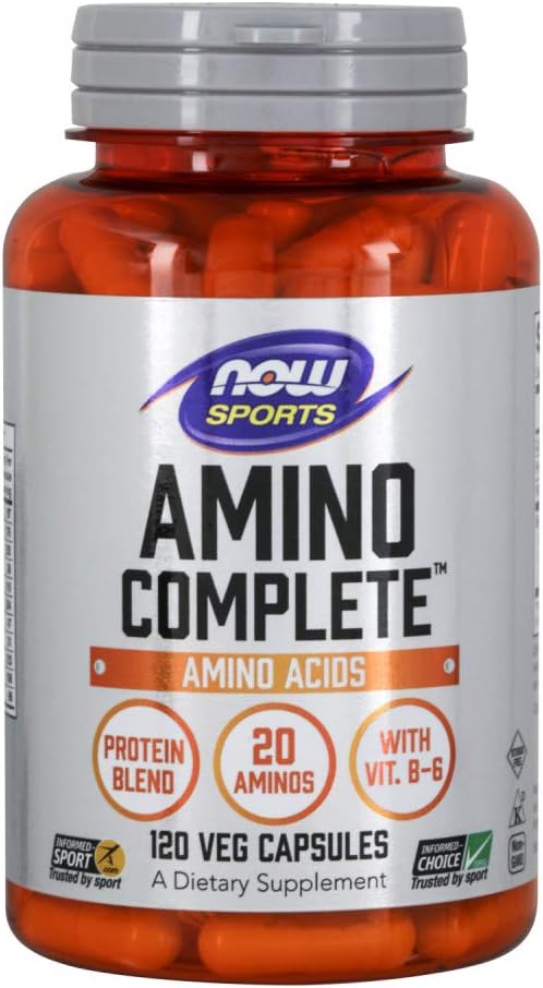 NOW Sports Nutrition, Amino CompleteTM with Vitamin B-6 | 120 Capsules