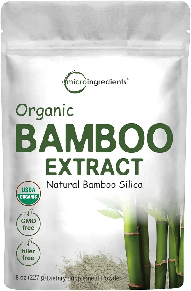 Organic Bamboo Extract Powder | Silica for Hair, Skin, Nails & Joints | 227 gm