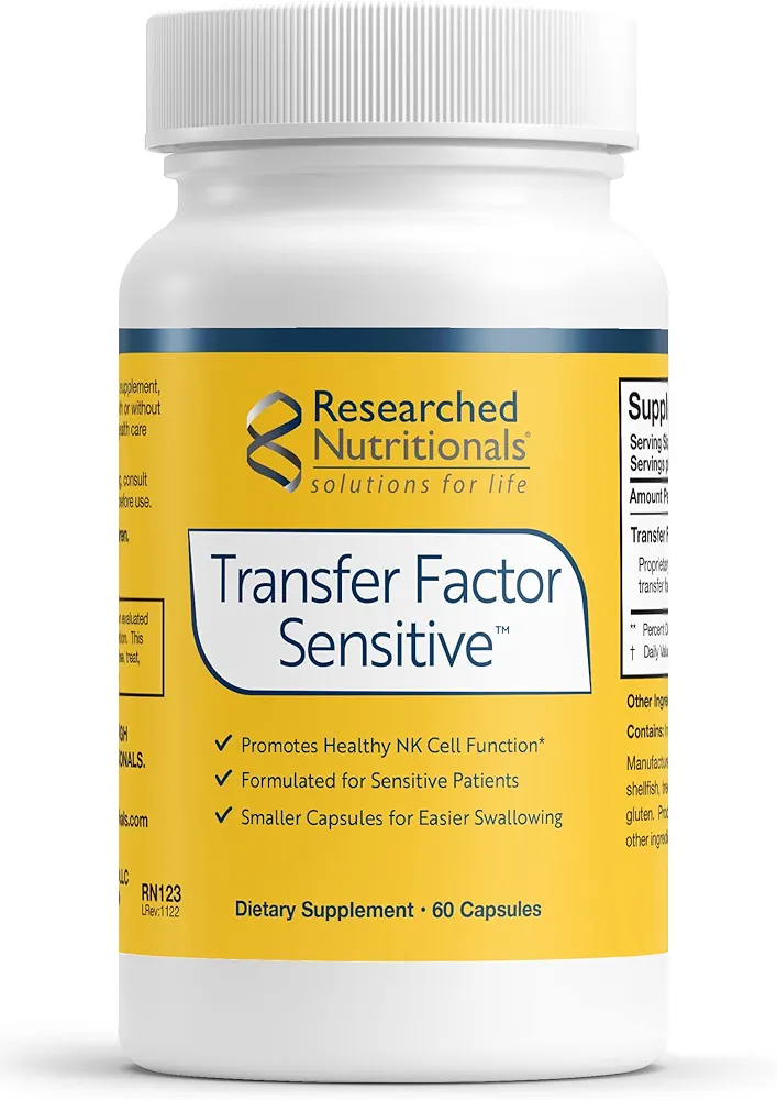 Researched Nutritionals Transfer Factor sensitive | Complete Immune Support | 60 Capsules