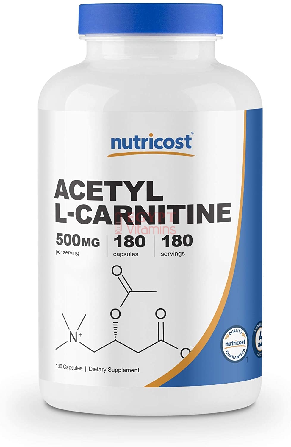 Nutricost, Acetyl L-Carnitine 500mg, 180 Capsules