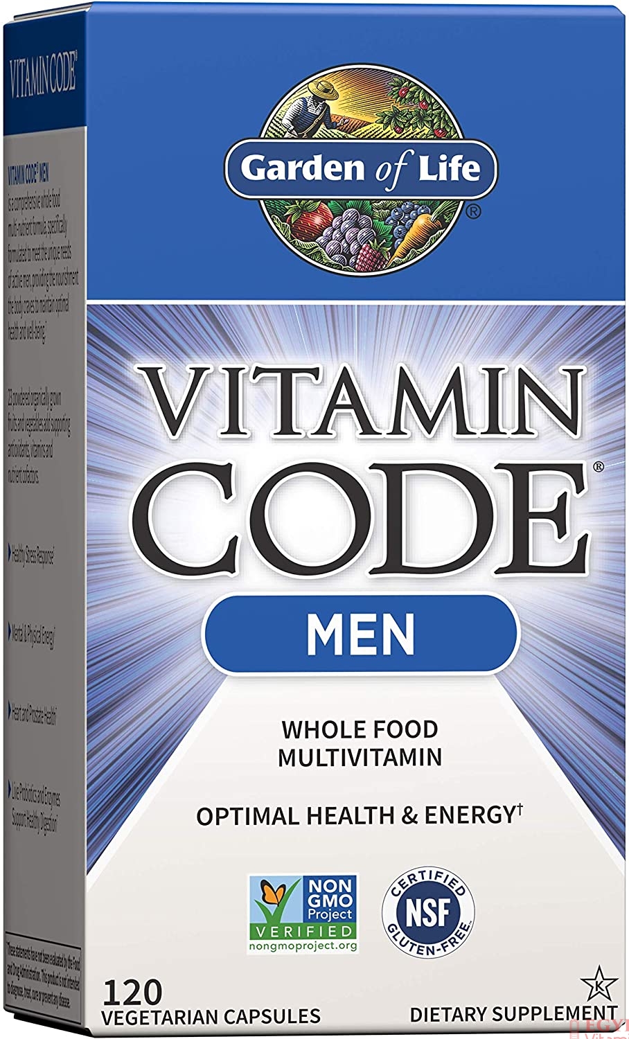 Garden of Life Vitamin CODE Men's Multivitamin | Raw Whole Food Formula | 120 Capsules