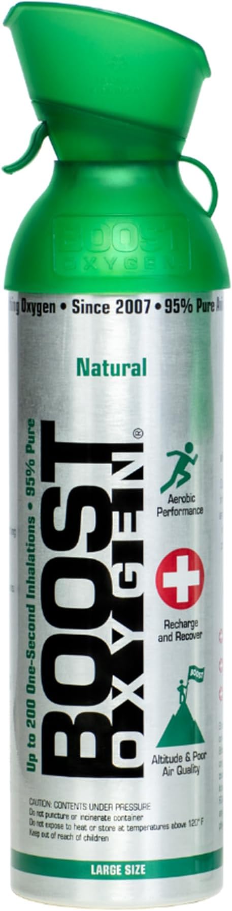 Boost Oxygen Large Natural 10L Canister | Respiratory Support for Aerobic Recovery.