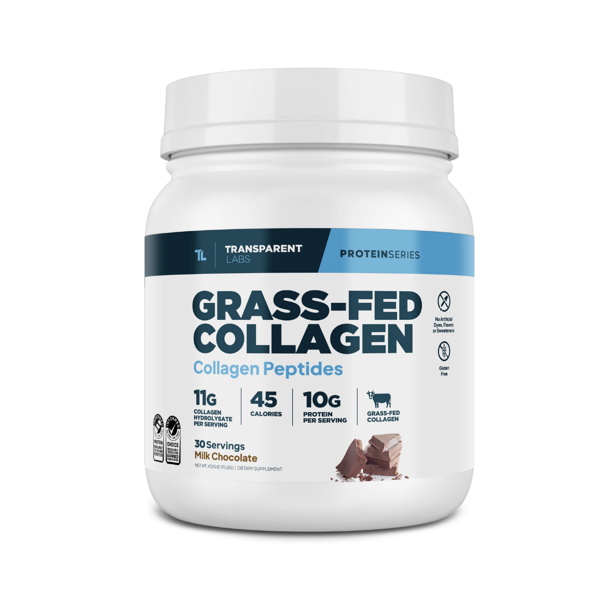 Transparent Labs Grass-Fed Collagen | Hydrolysate | Skin, Joints & Hair