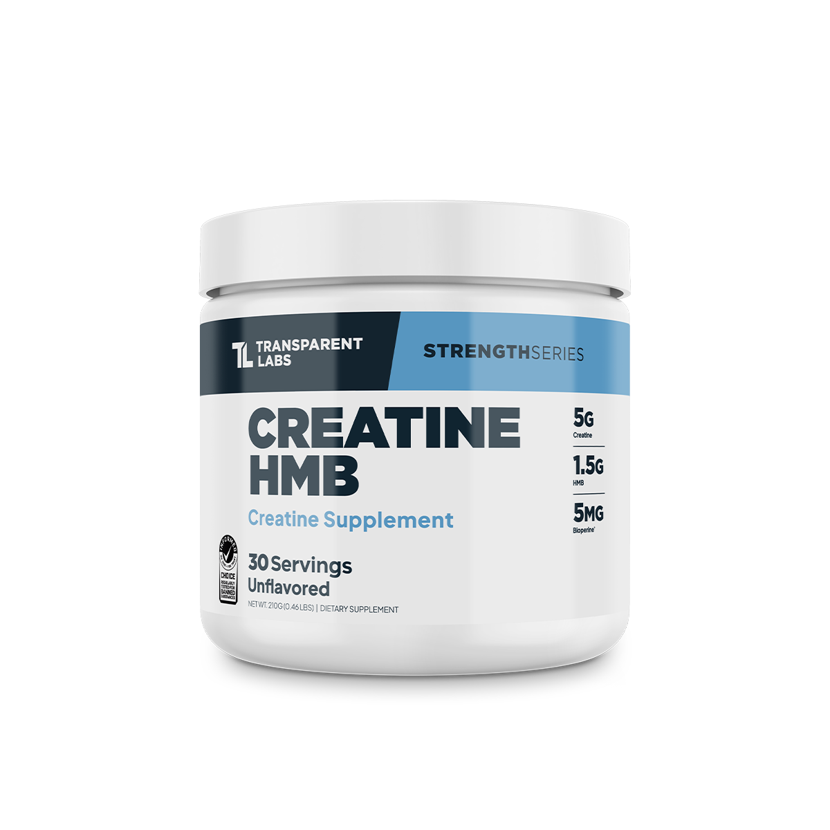 Transparent Labs Creatine HMB - Creatine Monohydrate Powder with HMB for Muscle Growth and Strength | 30 Servings (Unflavored)
