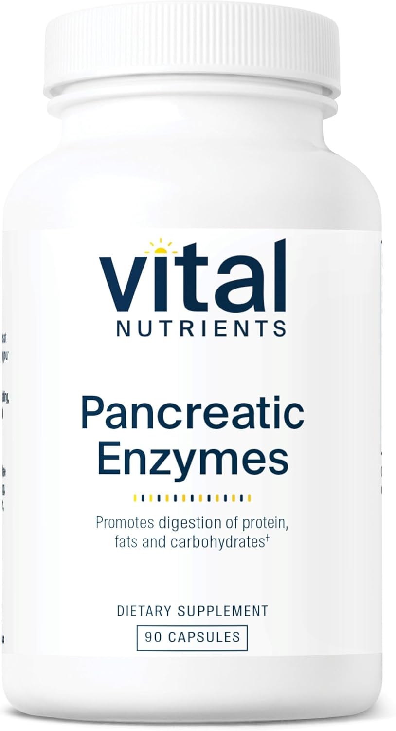 Vital Nutrients Pancreatic Enzymes Supplement | Full Strength | 90 Capsules