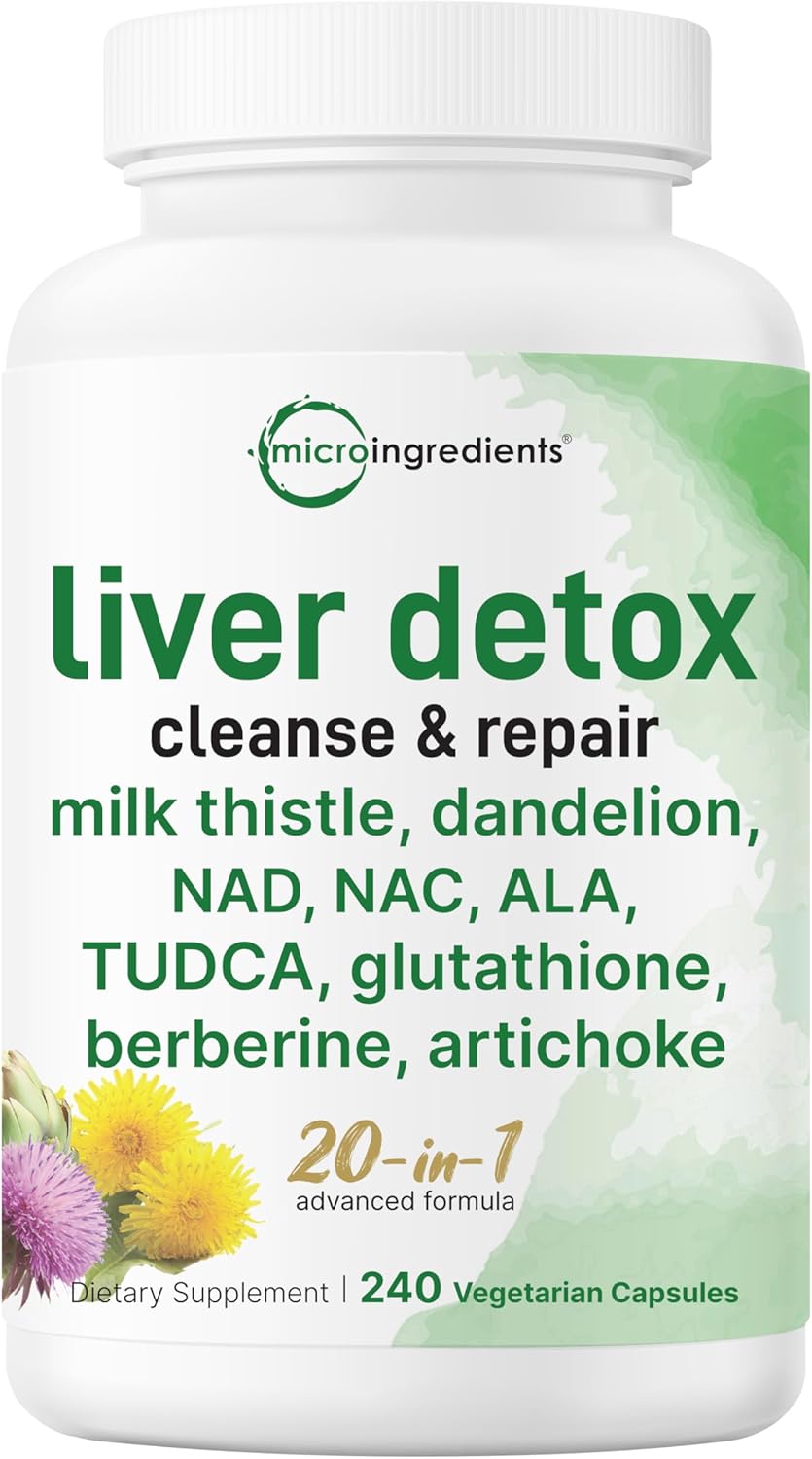 Micro Ingredients Liver Support Supplement | 20-in-1 Complex | 240 caps