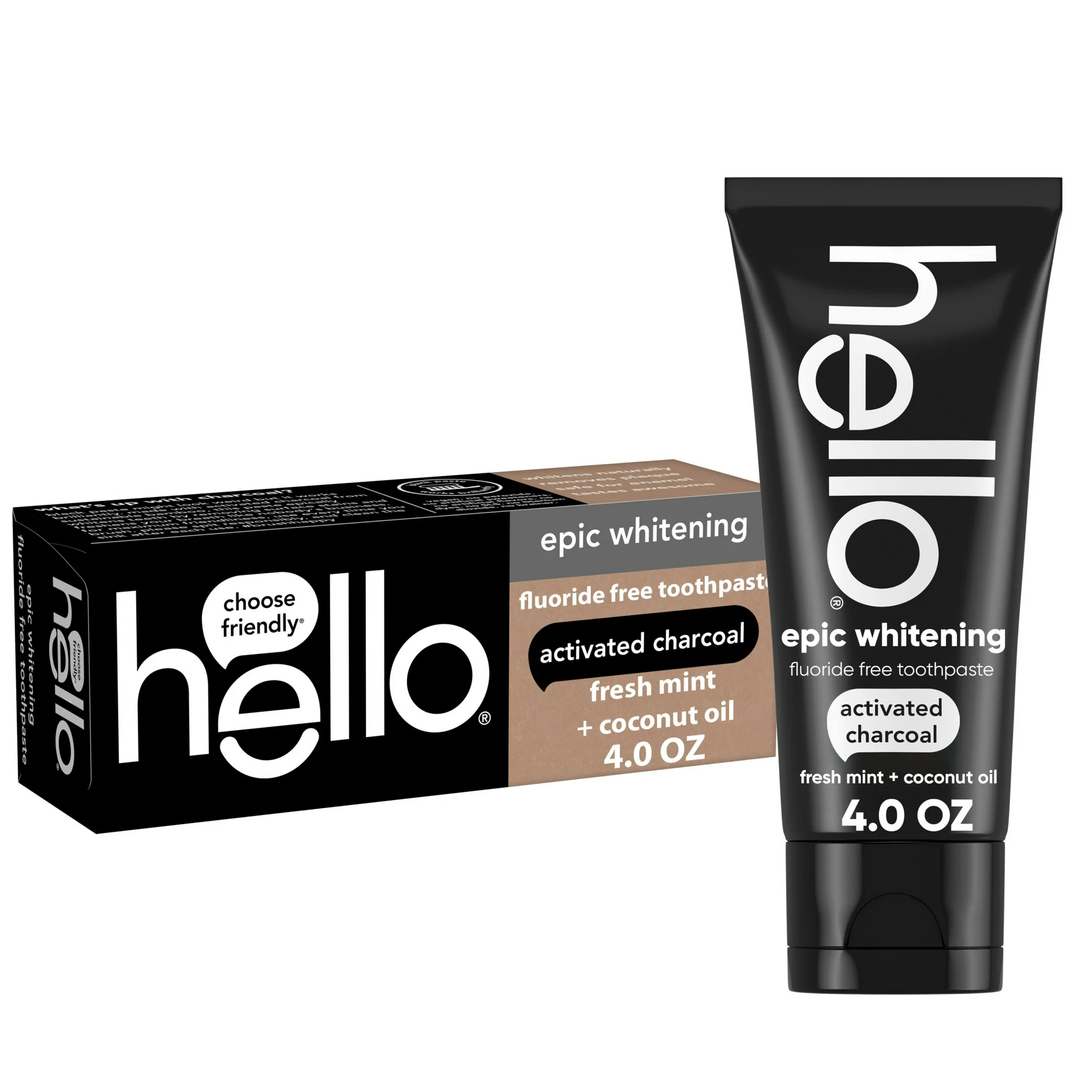 hello Epic Whitening Charcoal Fluoride Free Toothpaste | 4.0 Oz