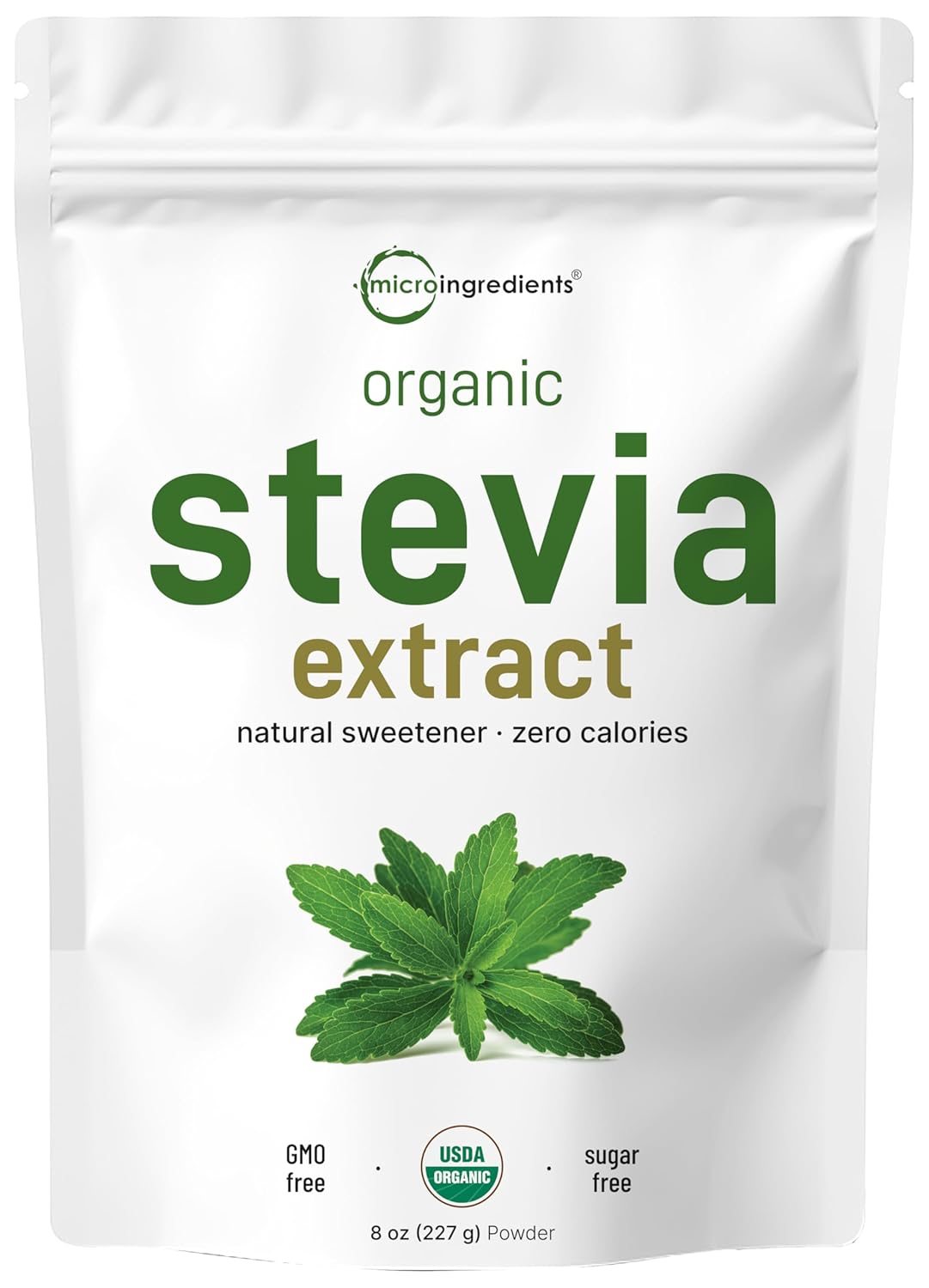 Micro Ingredients Pure Organic Stevia Powder | 227 gm