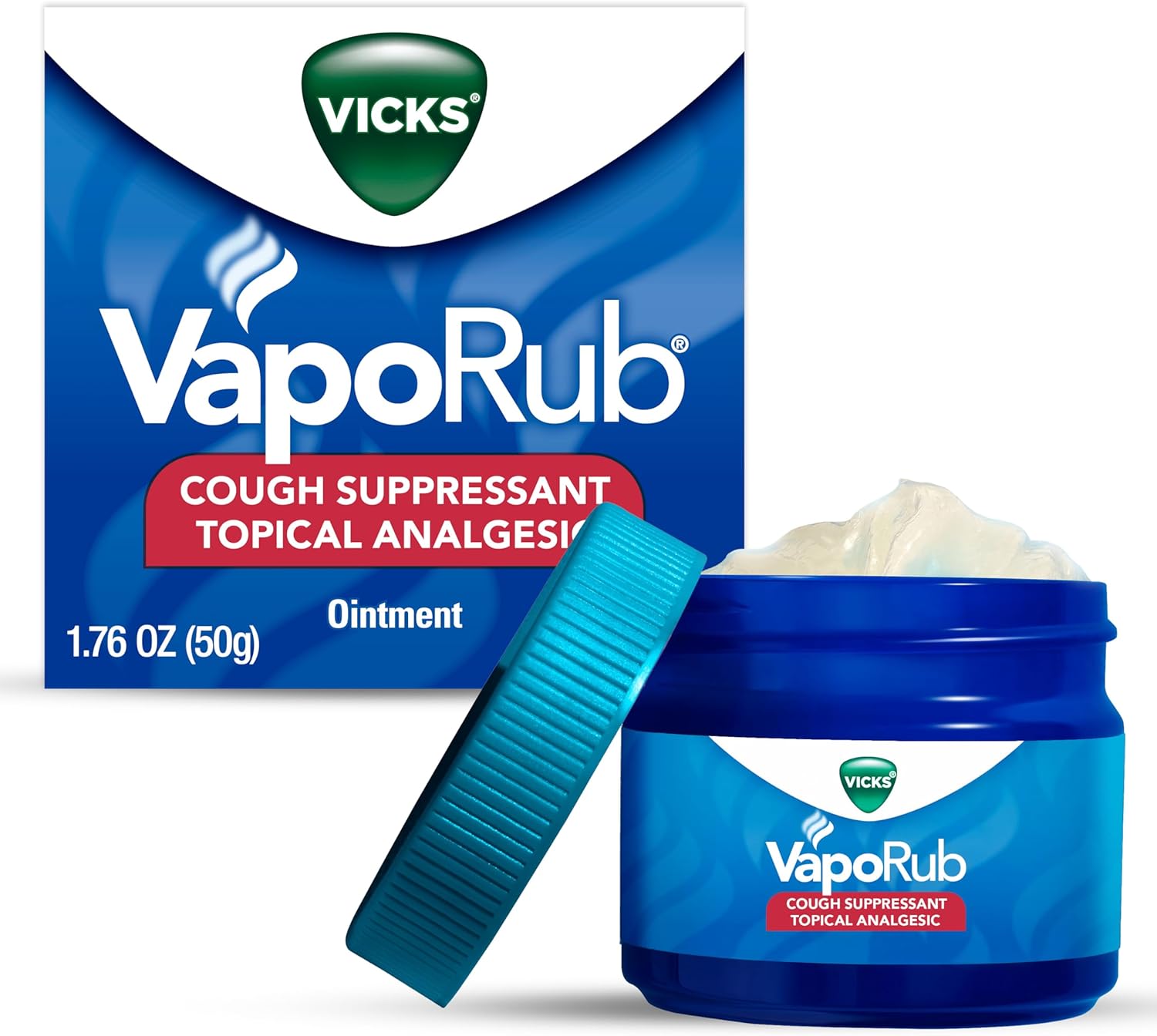 Vicks VapoRub Original | Cough Suppressant Chest Rub &amp; Analgesic | 50 gram