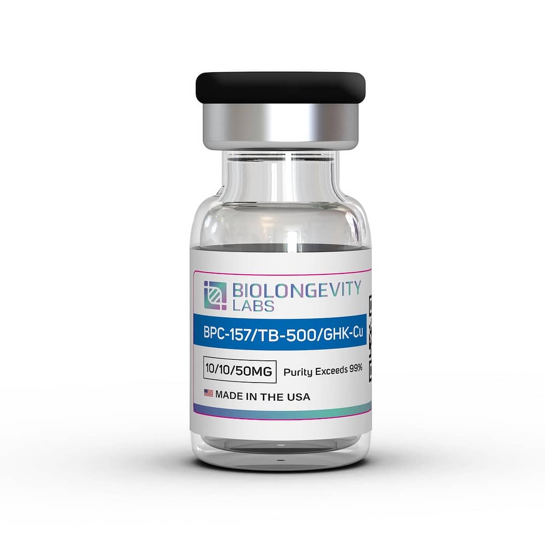 مزيج ببتيدات BPC-157/TB-500/GHK-Cu | 70 مجم | للاستخدام البحثي فقط