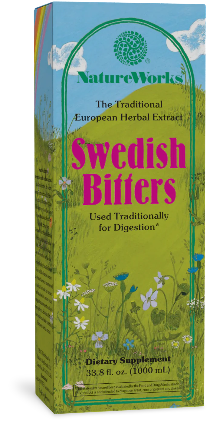 NatureWorks Swedish Bitters | Traditional Digestive Tonic | 33.8 oz (1,000 ml)