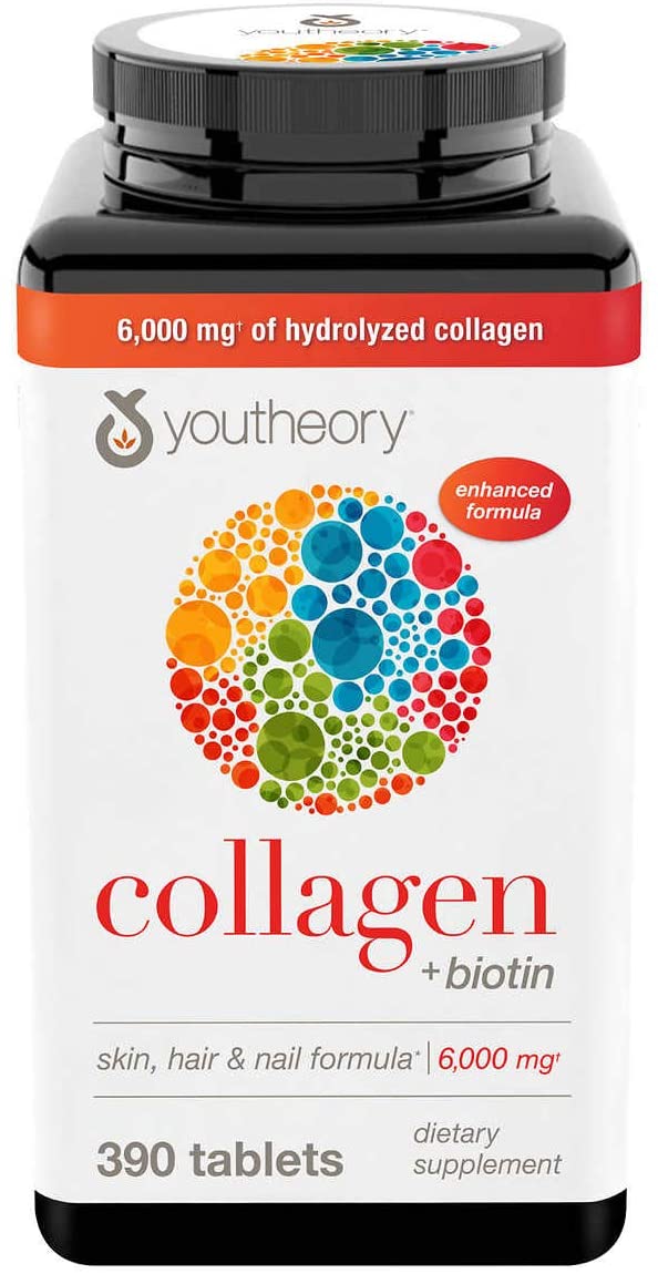 Youtheory Collagen type I, II and III with Vitamin C 390 Count