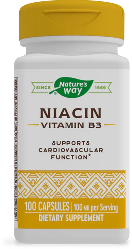 Nature's Way Niacin 100mg | Vitamin B3 | 100 Capsules