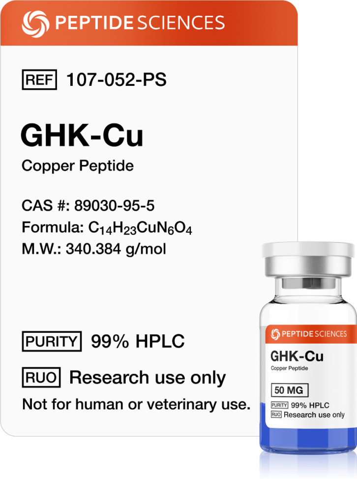 Peptide Sciences GHK‑Cu – ببتيد النحاس 50 مجم نقي – للأبحاث