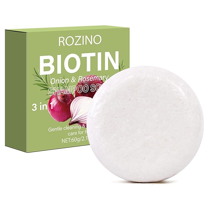 ROZINO Biotin Onion Rosemary Shampoo Bars | 3 Pack