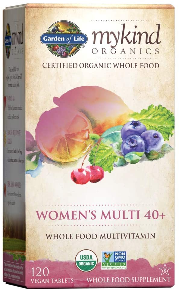 Garden of Life Multivitamin for Women - mykind Organic Women's 40+  |120 Tablets