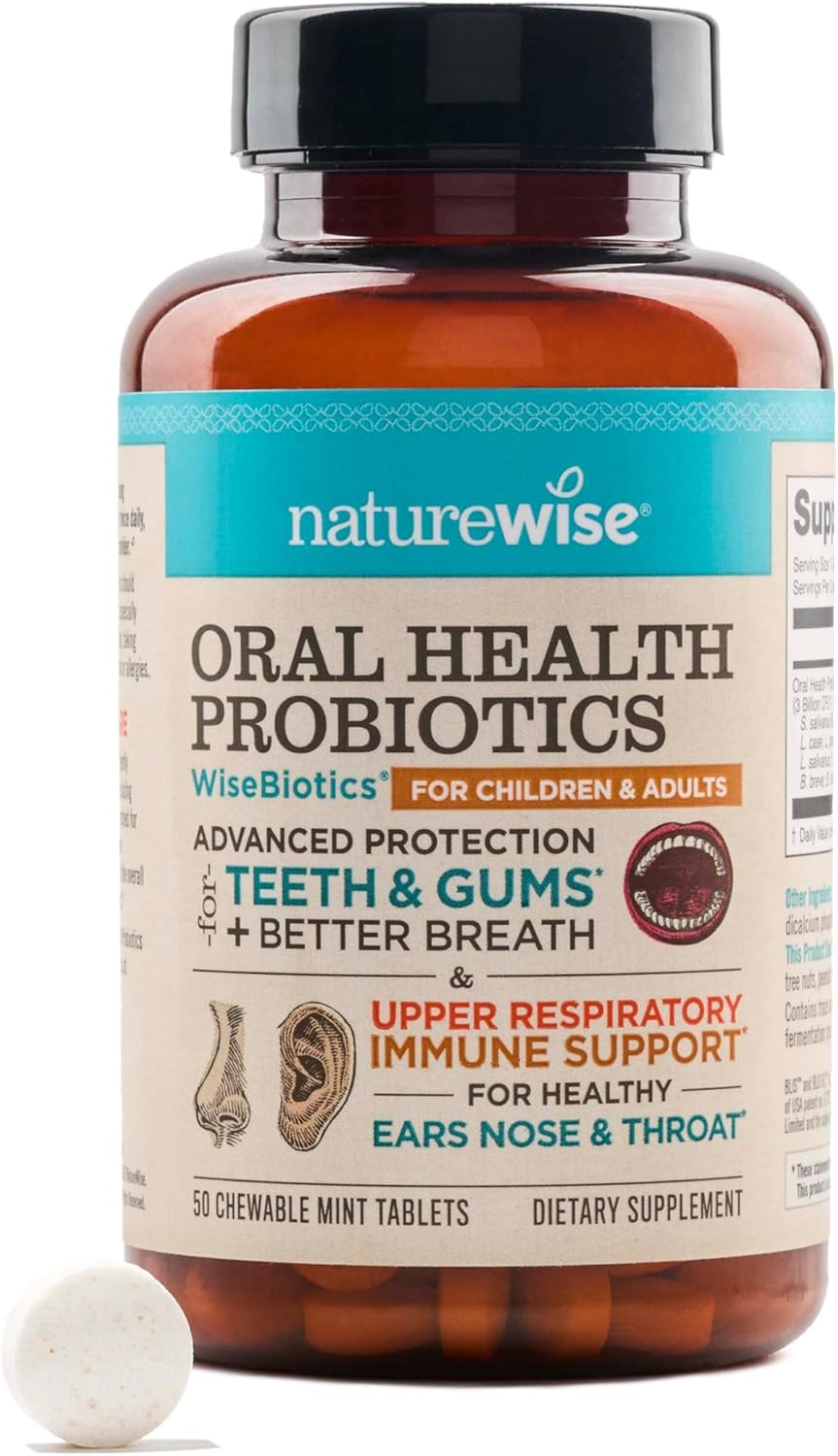 NatureWise Oral Health Probiotics - 50 Chewable Tablets