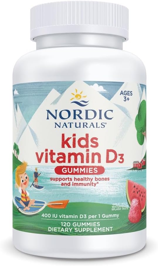 Nordic Naturals Kids Vitamin D3 Gummies 400 IU | 120 Gummies