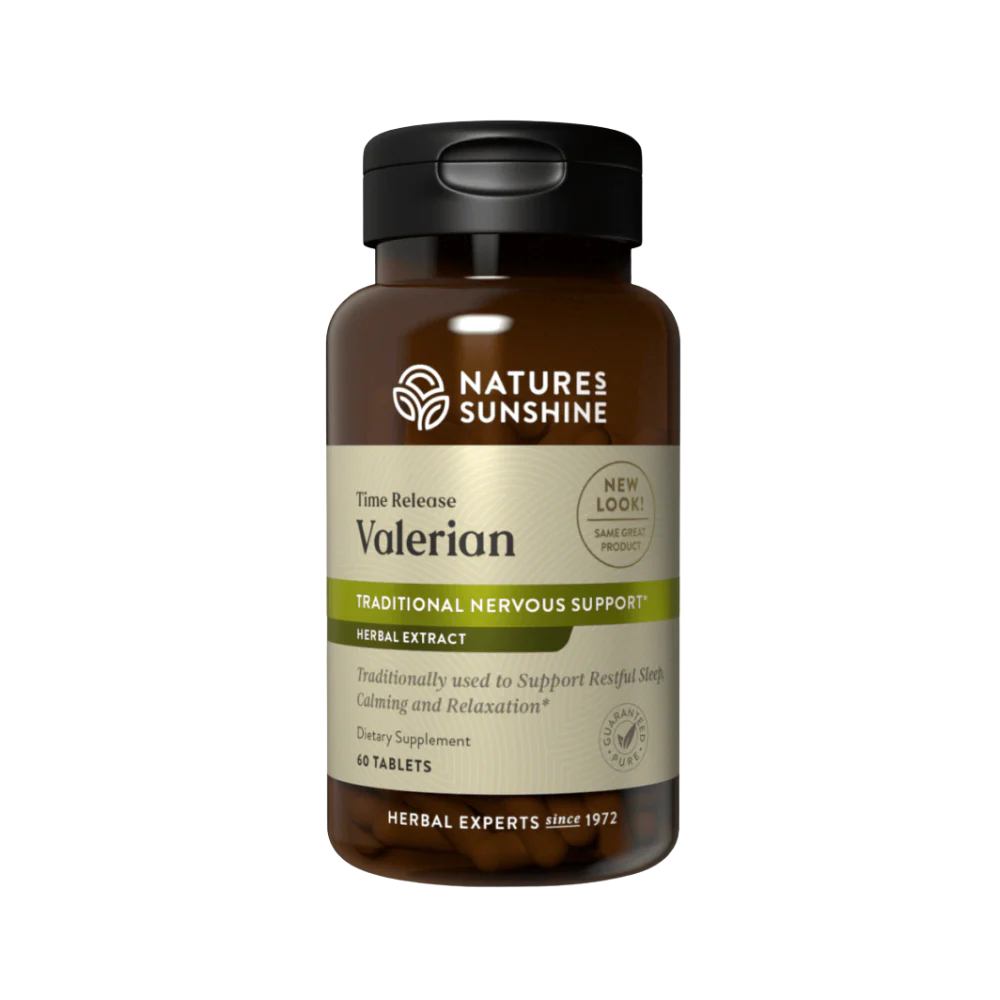 Nature's Sunshine Valerian Root Extract Time Release 500mg | 60 Tablets