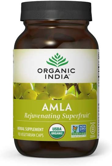 Organic India Amalaki Herbal Vitamin Supplement - Immune Support, Vitamin C, Antioxidant, 90 Capsules