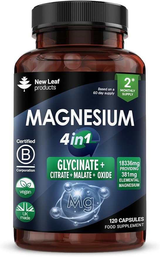 New Leaf Magnesium 4-in-1 Complex 1836mg | 120 Vegan Capsules