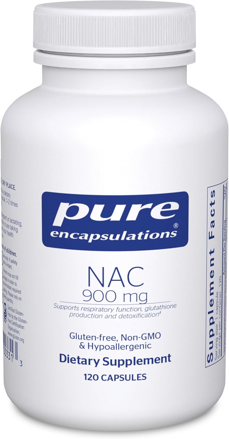 Pure Encapsulations NAC 900 mg | Advanced Antioxidant &amp; Respiratory Support | 120 CAPSULES