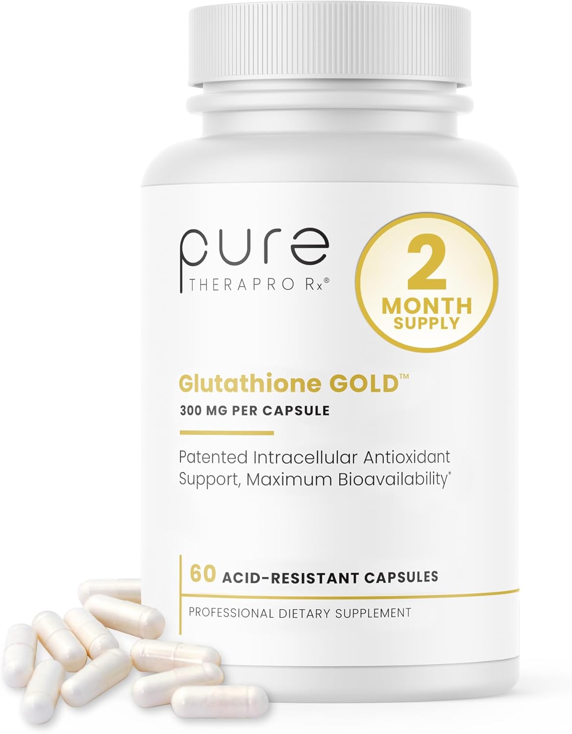 Pure TheraPro Rx S-Acetyl Glutathione GOLD 300mg | 60 Capsules
