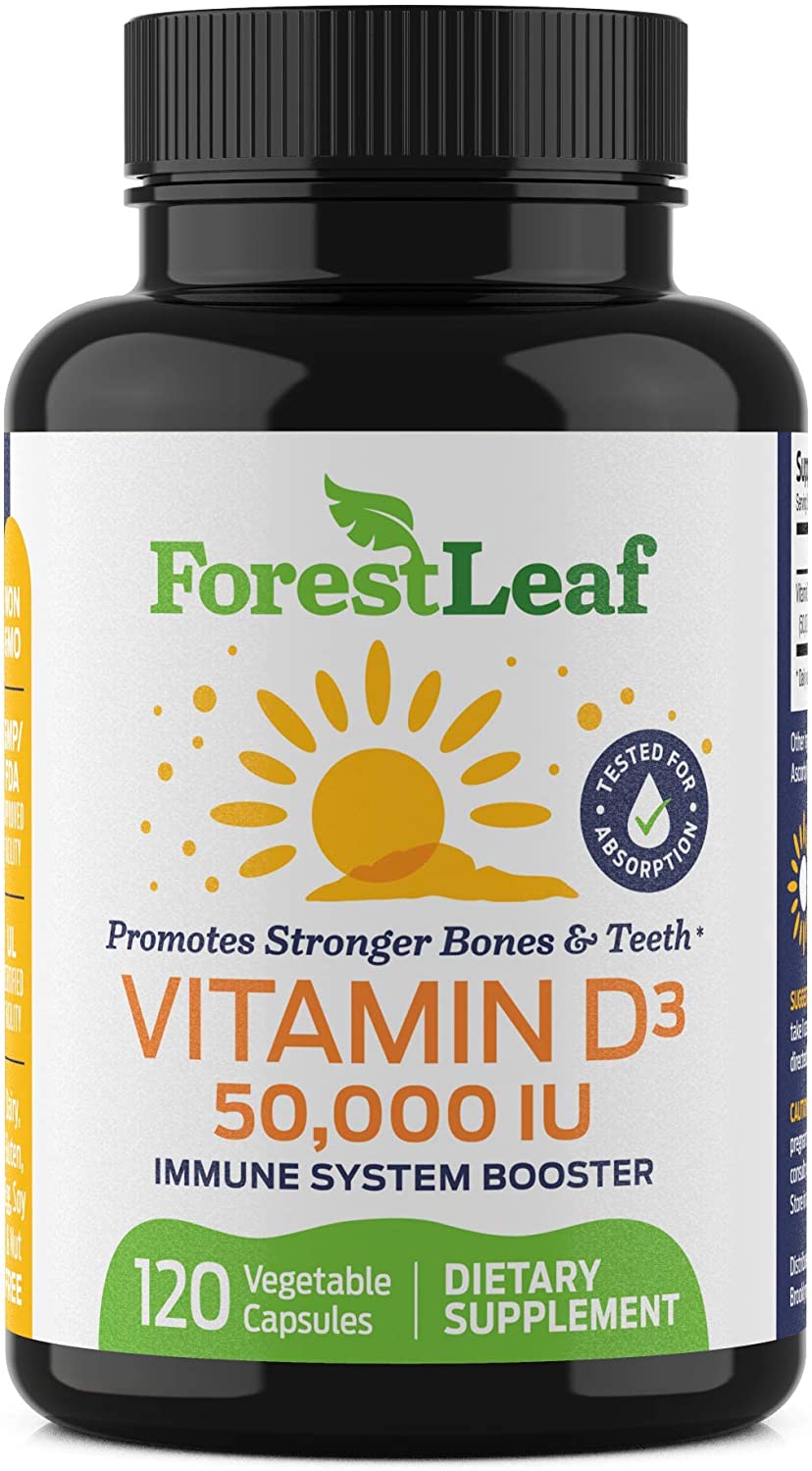 Vitamin D3 50,000 IU | Premium Immune &amp; Bone Health Support | 120 Capsules